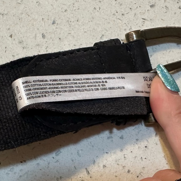 NWOT Free People Moving To Mars Cotton Leather Aztec Print Belt Green Size XS/S - Picture 12 of 12